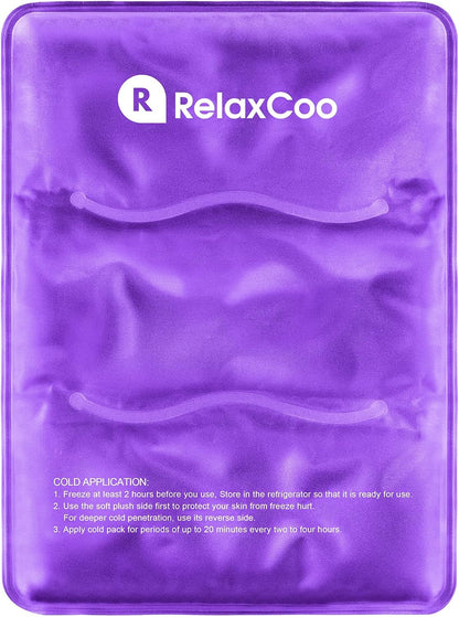 RelaxCoo Large Flexible Ice Pack for Injuries Reusable Gel, 11x14.5 Inches, Cold Compress for Hip, Shoulder, Knee, Back Pain, Swelling, Bruises, Surgery