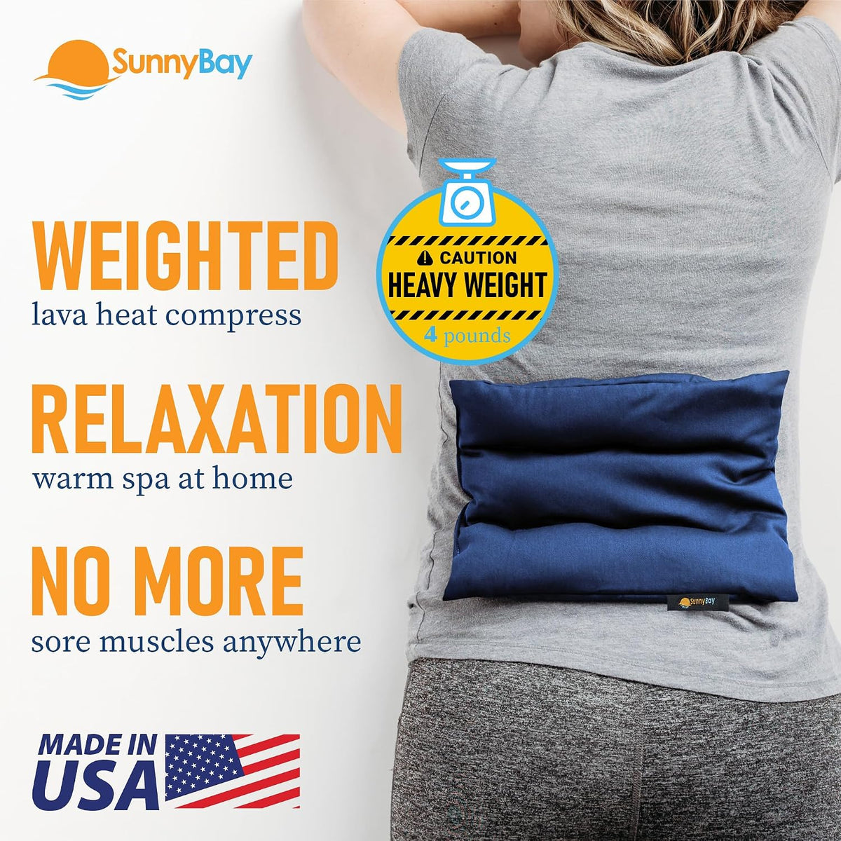 SunnyBay Microwavable Heating Pad, Bean Bag Wrap, 10x18 inch, 2.8 lb