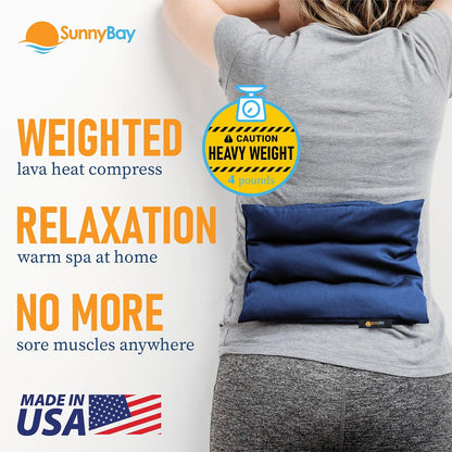 SunnyBay Microwavable Heating Pad, Bean Bag Wrap, 10x18 inch, 2.8 lb