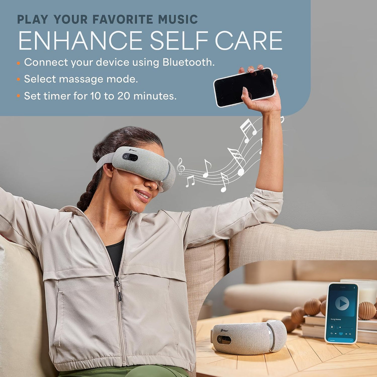 Lifepro Oculax Portable Eye Massager with Heat and Vibration