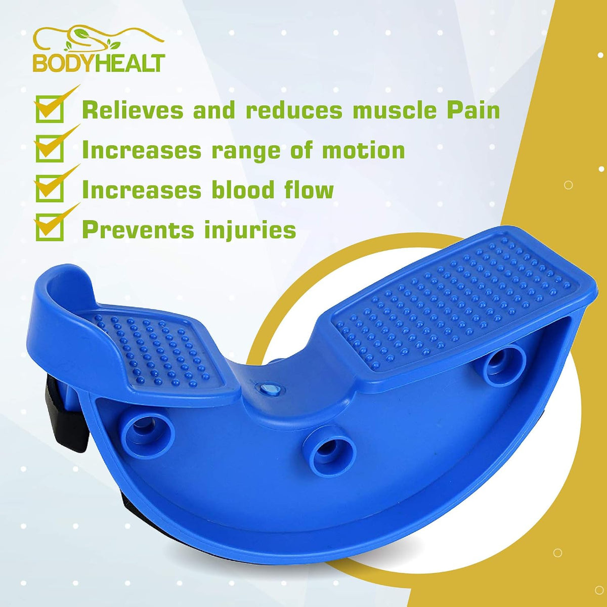 BodyHealt Foot Rocker, Calf Stretcher - Achilles Tendon Stretcher for Foot Exercise. Foot Rocker for Plantar Fasciitis, Achilles Tendonitis & Tight Calf Pain. Foot Stretcher & Calf Roller for Muscles