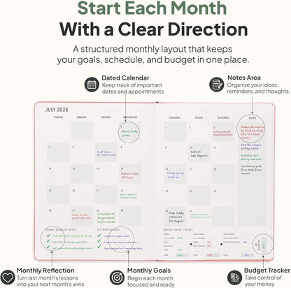 Dated, 2026 Planner, 5.8” x 8.3” - The #1 Productivity Planner to Achieve Your 2026 Goals - Planner 2026-2027 by PRODUCTIVITY STORE (A5, GREY)
