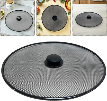 Amosfun Oil Splash Guard Splatter Screen for Frying Pan 11.41 Inch Mesh Cover for Pot Skillet and Wok Grease Splatter Shield Kitchen Cooking Accessory