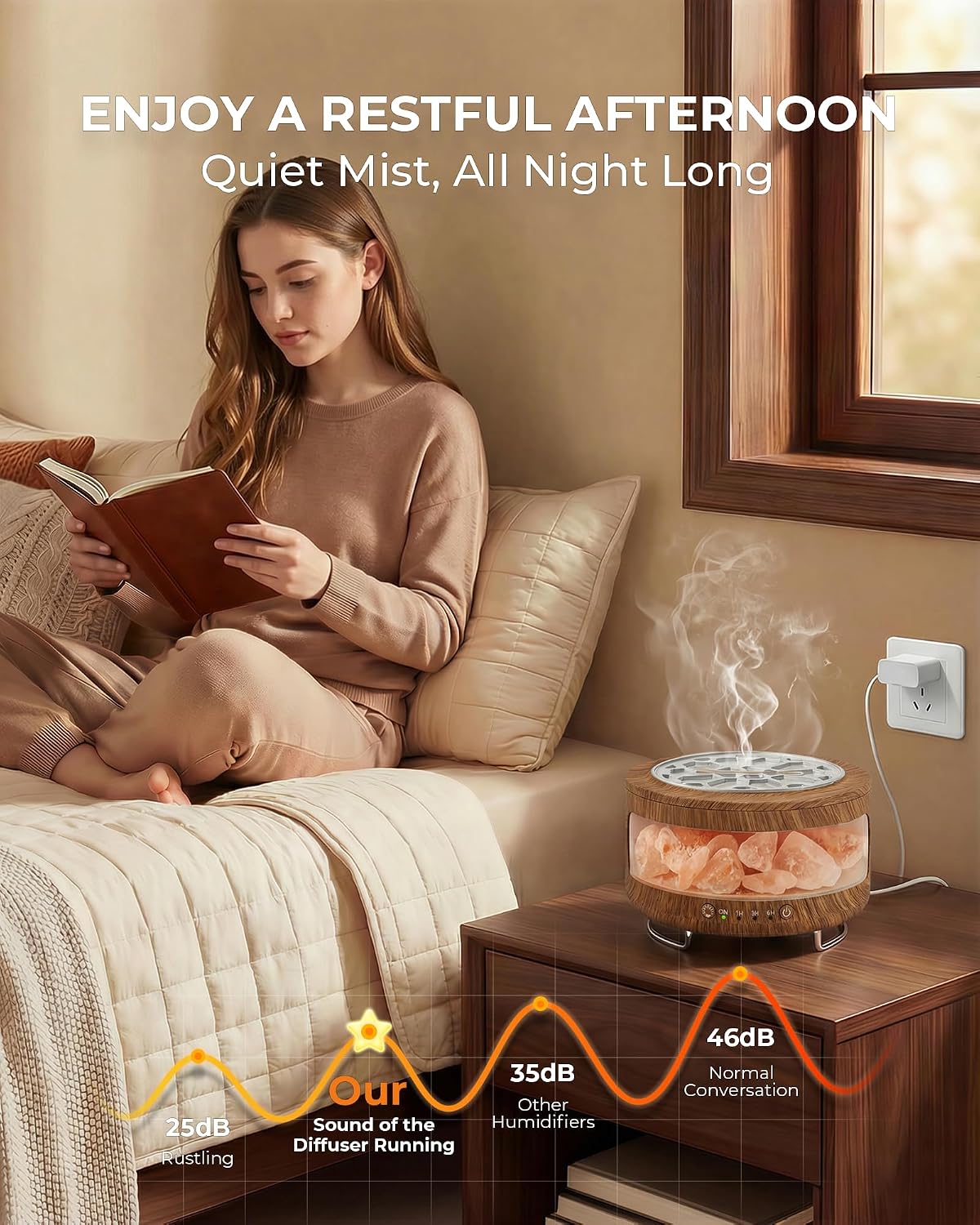 Essential Oil Diffuser with Himalayan Salt Lamp, Scent Diffusers for Home