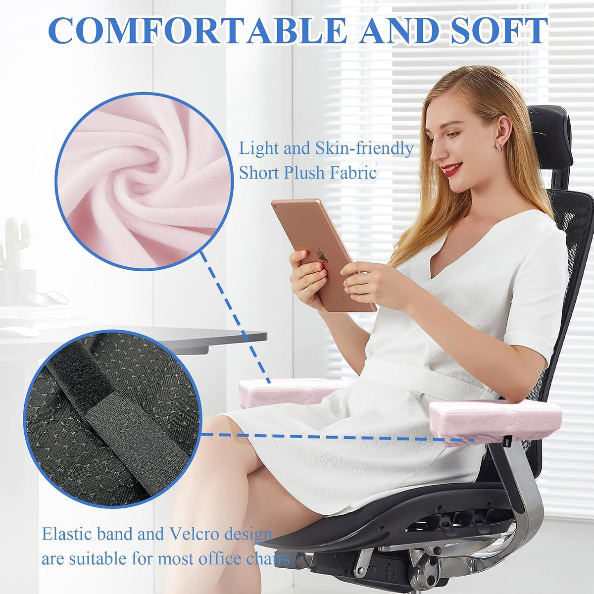 SPRING SEAON Office Chair Arm Pads Desk Chair Arm Covers Soft Elbow Cushion