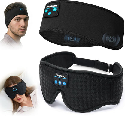 Sleep Mask and Headband Headphones Set, Wireless Bluetooth Sleep Headphones, Ultra-Soft Blackout Eye Mask for Side Sleepers, Travel, Meditation, Relaxation, Drift Off to Your Own Peaceful World