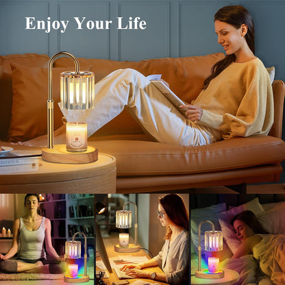 Lukasa Candle Warmer Lamp, with Timer Dimmer Adjustable Height, Home Decor, Room Decor, Wax Melt Warmer for Candles, Gifts for Mom, Gifts for Mother's Day, Birthday Gifts for Women