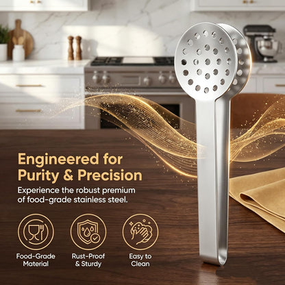 Tea Bag Squeezer Tongs 2-Pack Stainless Steel - Mess-Free Tea Bag Holder for Easy Hot Tea Brewing, Comfortable Grip Tea Bag Strainer Tool for Kitchen & Tea Lovers