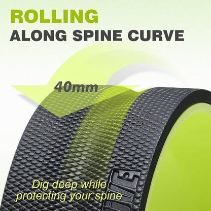 3 Pack Back Roller- Yoga Wheel for Back Pain Reliefn & Stretching, Back Wheel for Deep Tissue Massage, Foam Roller for Physical Therapy & Exercise | Blue