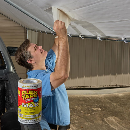 Flex Tape, Original Thick Flexible Rubberized Waterproof Tape - Seal and Patch Leaks, Works Underwater, Indoor Outdoor - Home RV Roof Plumbing and Pool Repairs, Clear, 4 in x 5 ft, Pack of 1