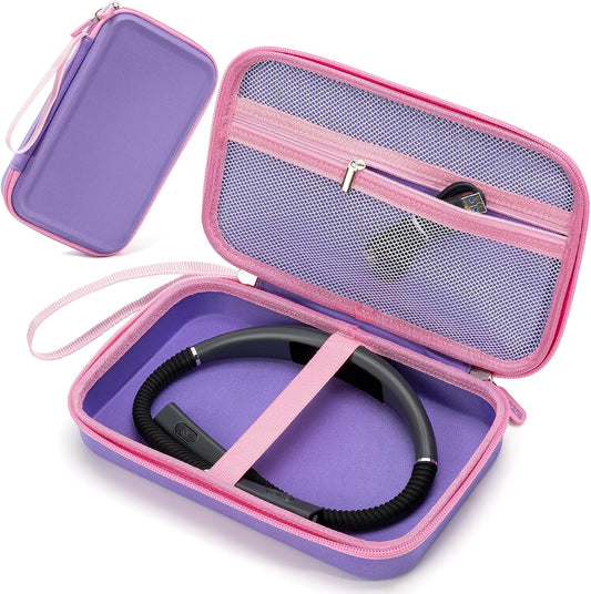 Case for Glocusent Vekkia LITOM LEDGLE TAKKUI TSINGREE Reading Light, Neck Book Light Carrying Box for Reading in Bed, LED Booklight Storage with Pocket for USB Cable (Case Only)- Purple