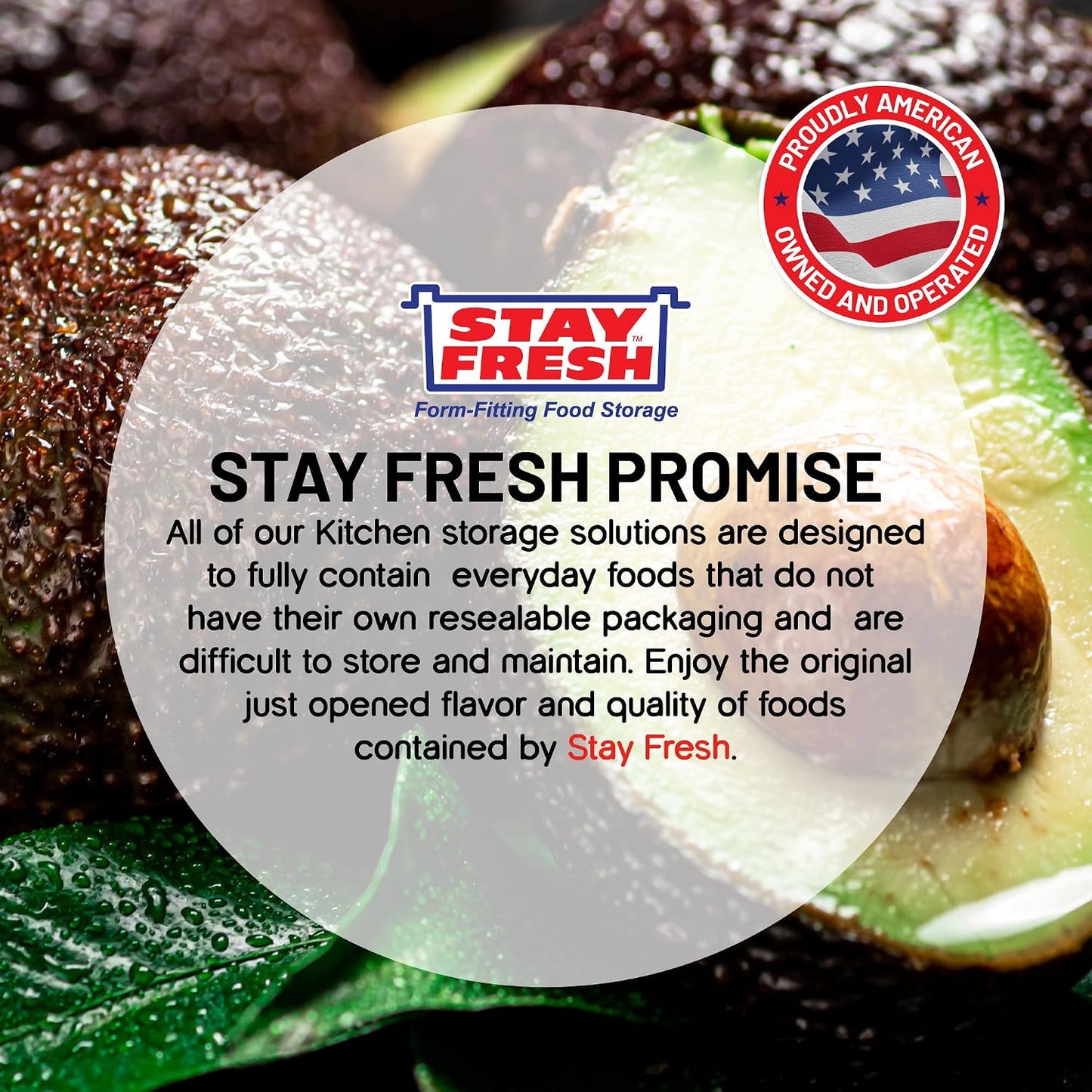 Kitchen Discovery Avocado Holder- Airtight, No Mess Avocado Storage Box- Keeps Your Avocados Fresh Up To 3 Days Preserves Flavor, Texture, and Freshness | and Green - Say Goodbye to Plastic Waste