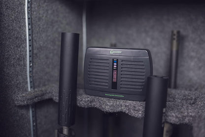 Lockdown Rechargeable/Renewable Dehumidifier with Compact, Cordless, Non-Toxic Design and Battery Level Indicator for Humidity Control in Gun Safe