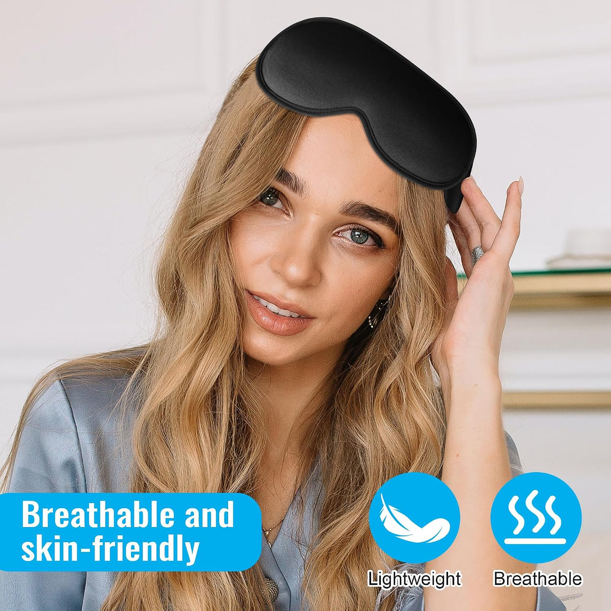 Sleep Mask for Lash Extensions, 3D Contoured Weighted Eye Cover