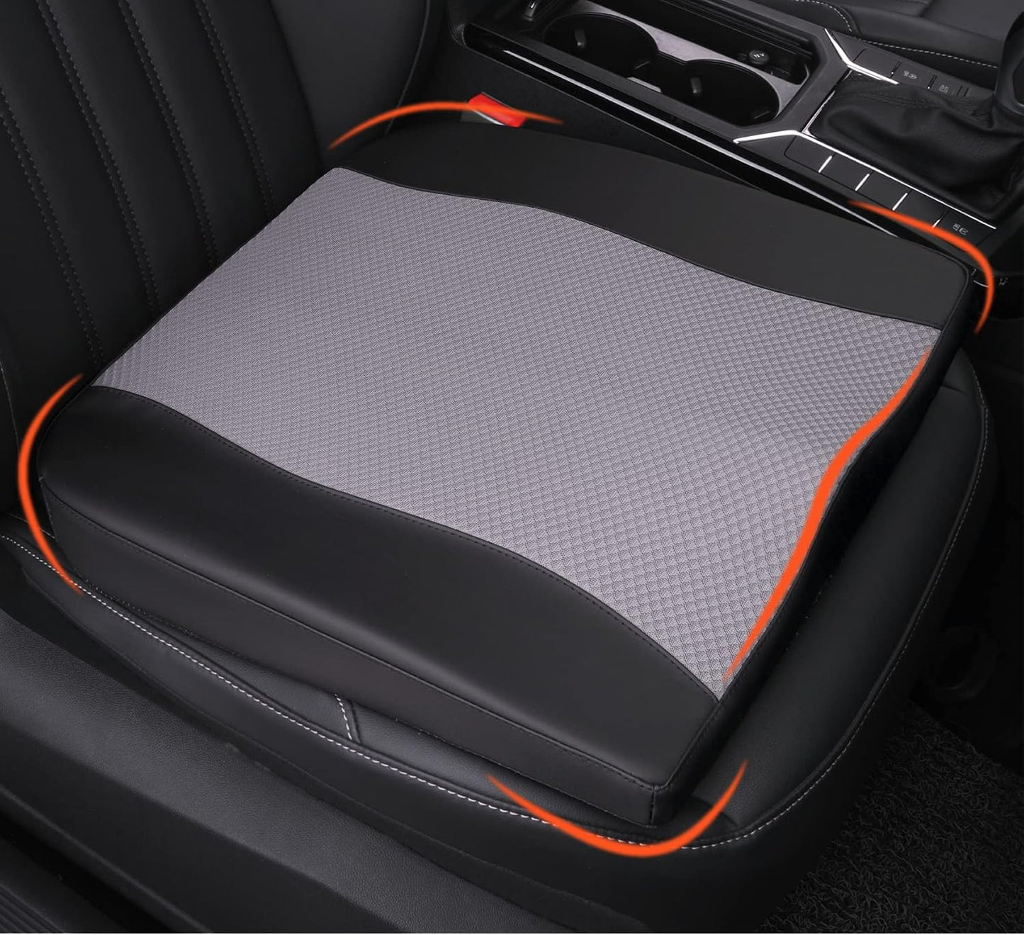Lofty Aim Car Seat Cushion, Memory Foam Car Seat Cushions for Long Driving | Comfy Car Seat Pillow for Pain Relief, Driver Seat Cushion Adds Height, Butt Cushion for Car, Truck, Office Chair, Black