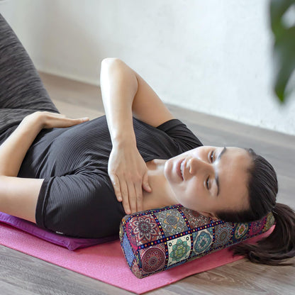 Neck Roll Pillow for Sleeping,Ergonomic Cylinder Tube Pillows for Cervical Spine and Neck Support,Versatile Roll Pillow for Bed,Office,and Travel,Memory Foam Bolster with Washable Cover
