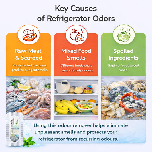 Refrigerator Deodorizer, Activated Charcoal Odor Absorber & Air Freshener | Fridge Deodorizer