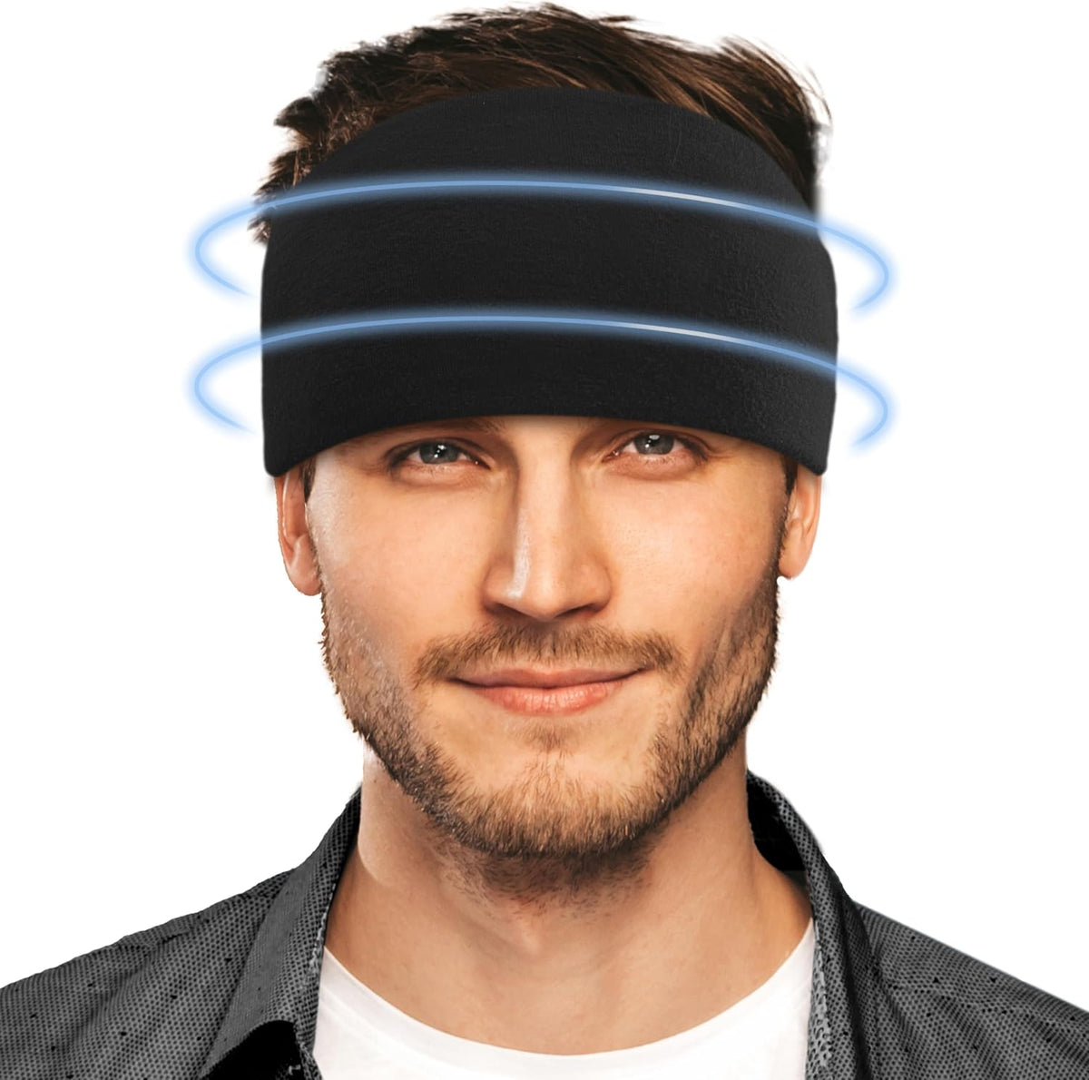 Crimmy Migraine Relief Cap, Headache Ice Pack Headband, Cold Face Eye Mask