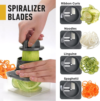 Mueller The Real Original Pro Vegetable Chopper & Mandoline Slicer, 10-in-1 | since 2013, 8 Blade Food Veggie Chopper, Onion Vegetable Cutter with Container, Kitchen Gadgets & Essentials