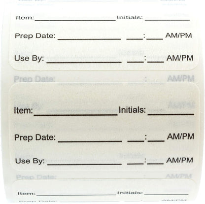 500 Dissolvable Food Prep Labels 1" x 2" Restaurant Quality Food Stickers/Meal Prep Leftovers Containers Organization/Made in The USA