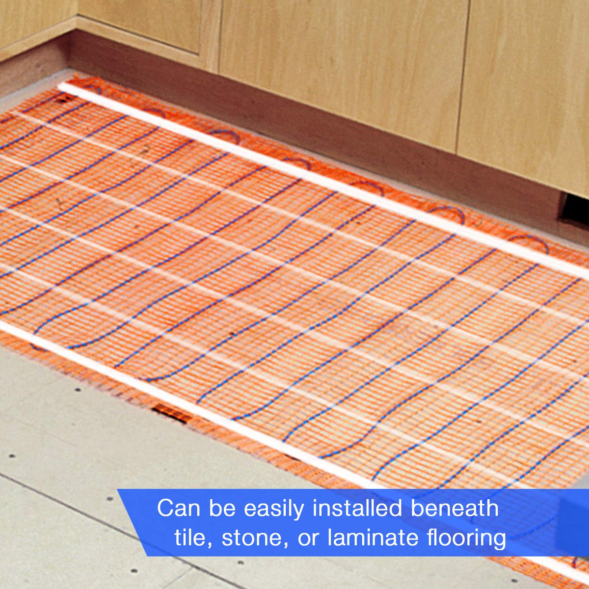 SunTouch TapeMat Electric Radiant Floor Heating Mat, Orange, 120V, 10 Sq Ft