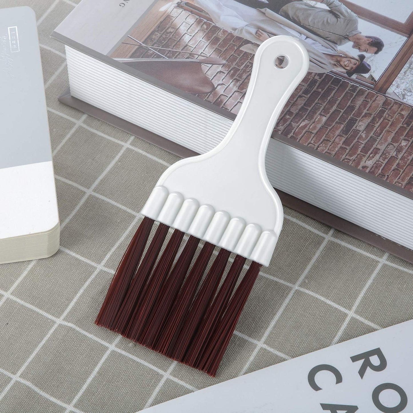 4 Packs Air Conditioner Condenser Cleaning Brush Refrigerator Coil Brush HVAC Coil Cleaner Brush Small Plastic Whisk Brush (Blue)