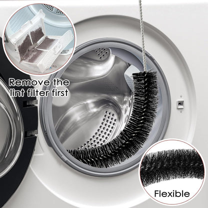 Dryer Vent Cleaner Kit, 2 Pack Dryer Lint Brush, 30 Inch Long Flexible Lint Remover, Refrigerator Coil Cleaning Brush, Home Essentials (Long-Style + Short-Style)