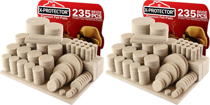 Felt Furniture Pads X-PROTECTOR 235 PCS Premium Furniture Pads - Felt Pads Furniture Feet Best Wood Floor Protectors - Protect Your Hardwood & Laminate Flooring! | Furniture Feet Best Wood Floor Protectors - Protect Your Hardwood & Laminate Flooring!