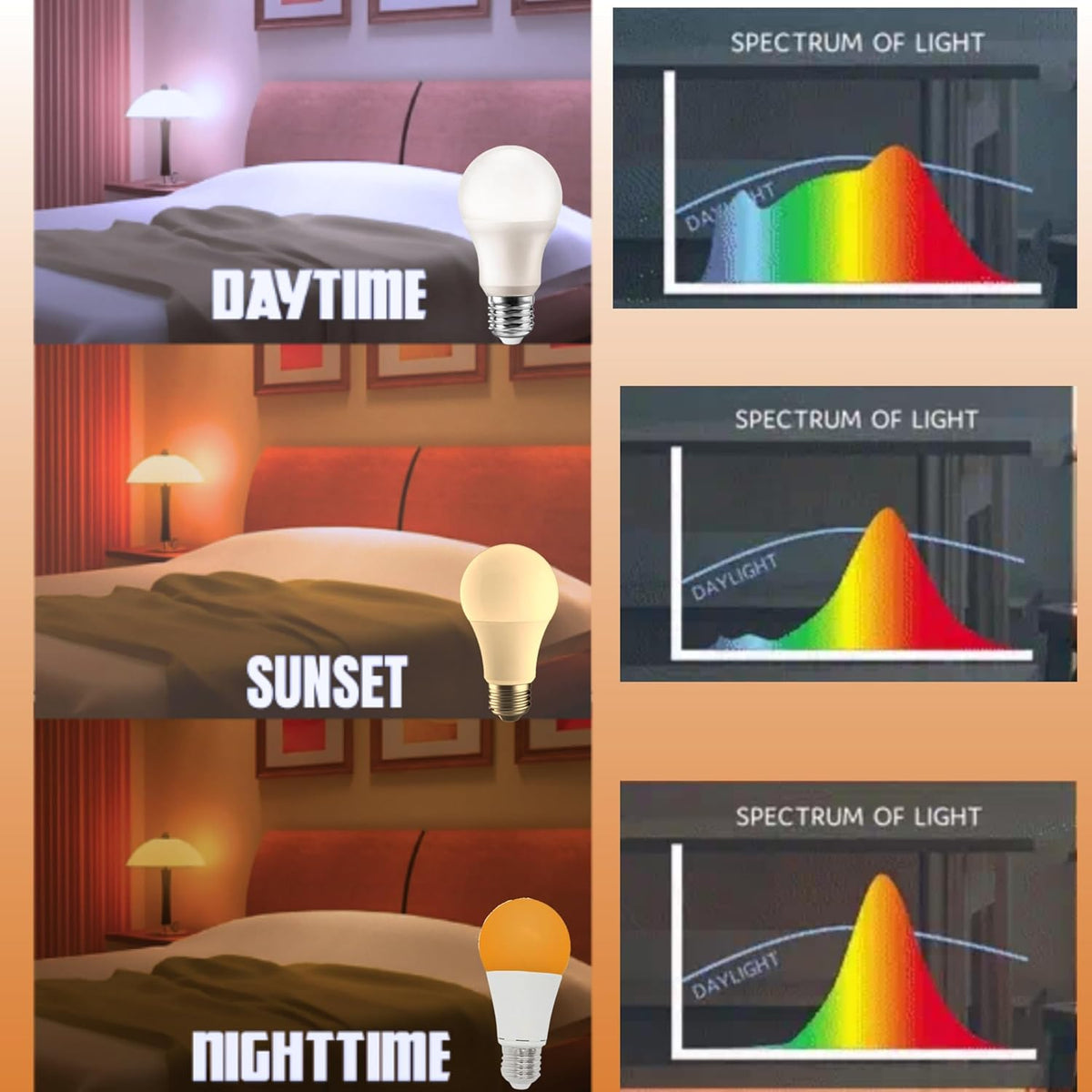 Amber Light Bulbs for Sleep I 1800K Warm Light Bulbs for Bedside Lamp I 3.5W E26 Led Bulb (60W Equiv) Orange Led Lights for Bedroom Soft Warm Lighting I Dim Night Light for Kids Room Warm Light Lamp