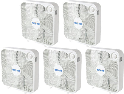 Hurricane Classic Floor Box Fan with 3 Speed Settings, Black - 20in