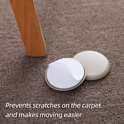 Self-Adhesive Furniture Sliders for Carpets, Furniture Moving Pads (36Pcs) 1-3/4" Furniture Mover Glides, Self Sticks Carpet Furniture Carrier - Move Any Item Quickly and Easily!