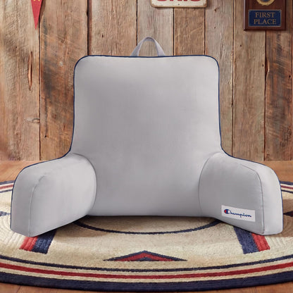 Champion Faux Wool Bedrest Pillow, 100% Polyester Cover and Fill, Spot Clean Only, Navy Blue, 29" x 24.5" x 10.5"
