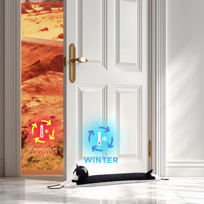 Door Draft Stopper Blocks Hot and Cold Air, 38", Yellow Dog | Blocks Wind and Noise, Weighted Sand and Cotton Filling, Convenient Hanging Loop for Storage, Adorable Animal Design
