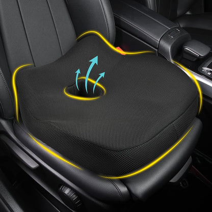 Allaboutsla Car Seat Cushion for Driving, Car Seat Pillow for Short Drivers | Ergonomic Memory Foam Seat Cushion for Pain Relief, Adult Booster Seat for Car, Butt Cushion for Car, Truck, Office, B&G