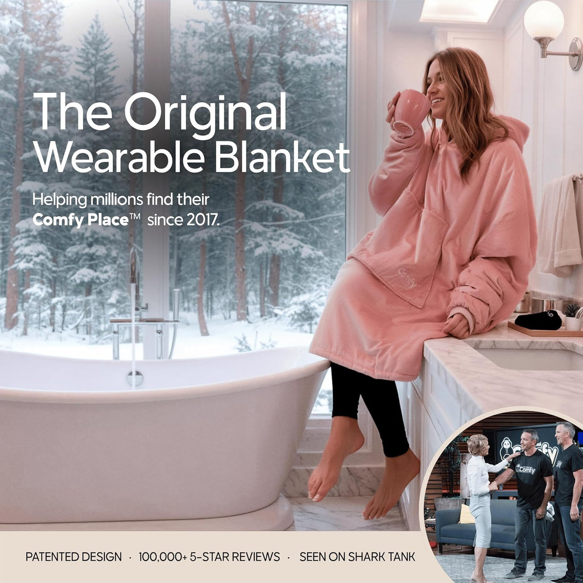 THE COMFY Original | Shark Tank | Patented | Sherpa Wearable Blanket Hoodie