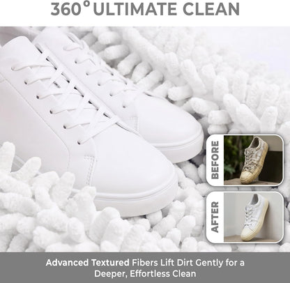 Shoe Washing Machine Bag 3PCS – Laundry Shoes Bag for Washer & Dryer | Reusable Shoe Cleaning Bag, 360° Deep Microfiber Clean,Self-Locking Zipper