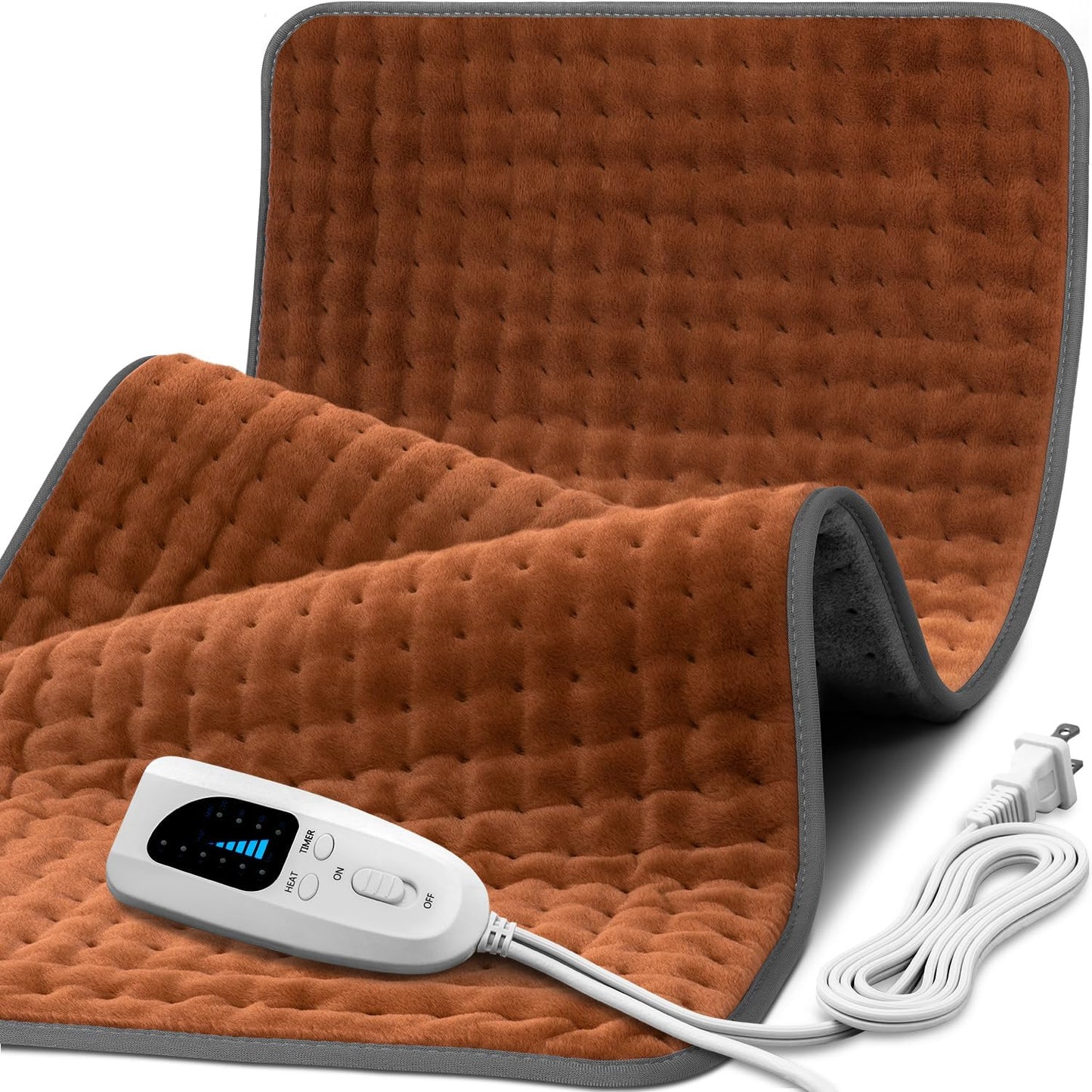 17"x33" Heating Pad XXXL for Back Pain, Extra Large Heated Pad for Neck/Shoulders/Legs/Knees/Feet/Cramps, Birthday Fathers Mothers Day Gifts for Mom Dad Women Men Grandma Her, 6 Heat Settings Auto-Off