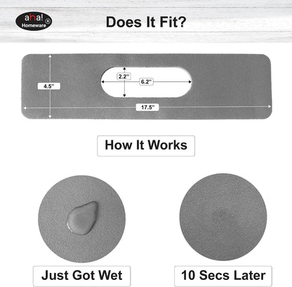 Faucet Mat Bathroom Sink Oval-Hole : AHA HOMEWARE Diatomite Rubber Bathroom Sink Splash Guard Oval Hole 2 Packs (Light Gray)