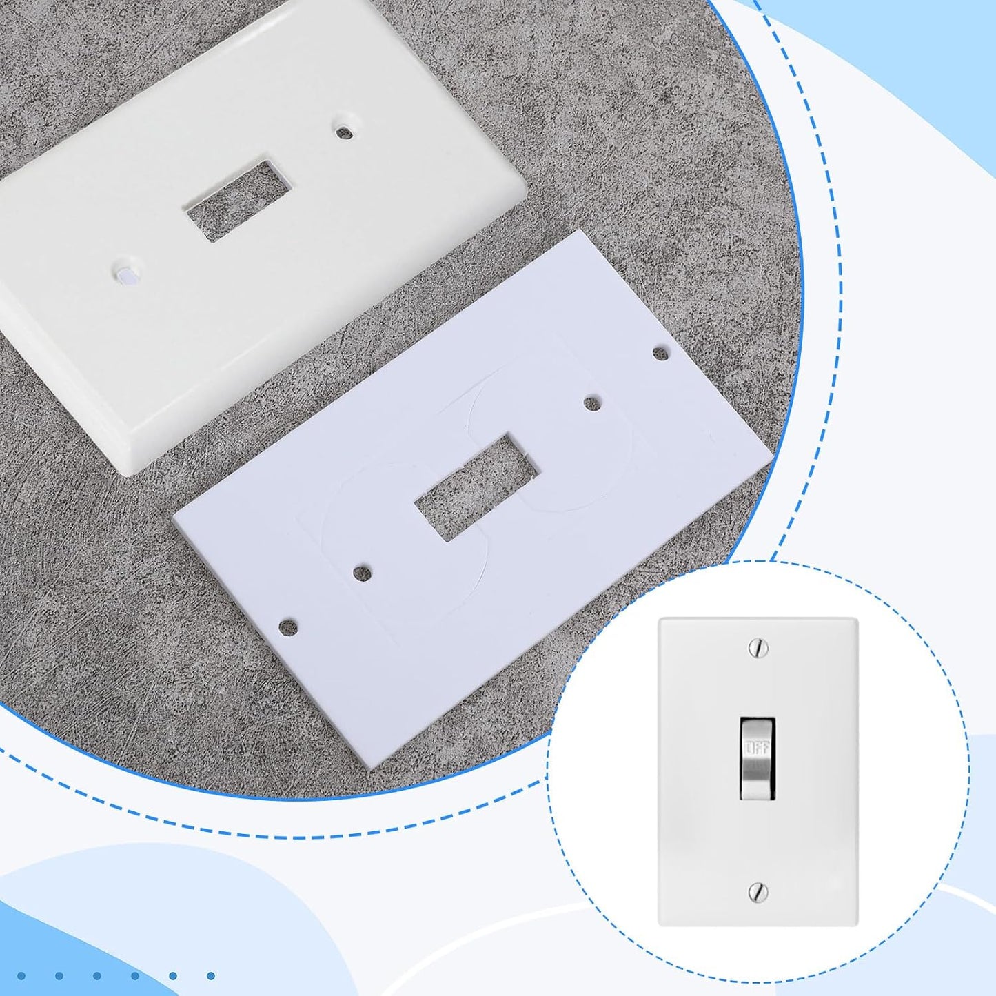15 Pcs Electrical Outlet Insulator Pads, Outlet Insulation and Draft Sealers, EVA Foam Gasket, Wall Plate Insulation Gasket for Light, Switch Socket, 2.5 x 4.2 inch