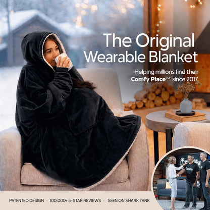 THE COMFY Original | Shark Tank | Patented | Sherpa Wearable Blanket Hoodie
