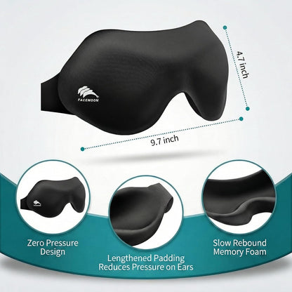 Sleep Mask for Side Sleepers: Lash Extensions 3D Contoured Eye Mask – Airplane Travel Essential, Zero-Pressure Light Blackout Eye Mask for Women – Soft Night Blindfold for Long Flights (Purple)