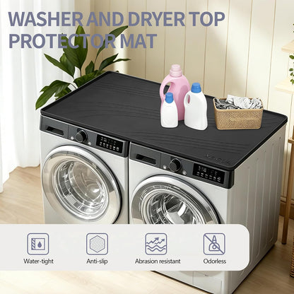 Washing Machine Pan, Drain Pan, Large 33×30/4 LBS Silicone Drain Pan, Waterproof Non-Slip Drip Tray with Raised Edge, Anti-Vibration Floor Leak Protector for Washer, Dryer and Laundry Room