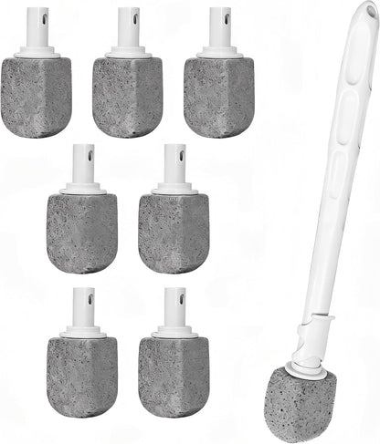 Upgrade Pumice Stone Toilet Bowl Cleaner for Hard Water Ring & Stains | Removes hard water rings, calcium buildup & rust stains from toilet bowls without scratching porcelain.