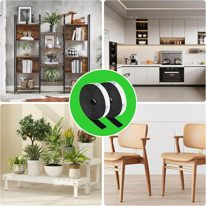 Felt Strips with Adhesive Backing, Felt Tape with Adhesive Backing, Felt Furniture Strips 2 Pack Roll 1/2x 60 Inches Black, Felt Strips for Furniture