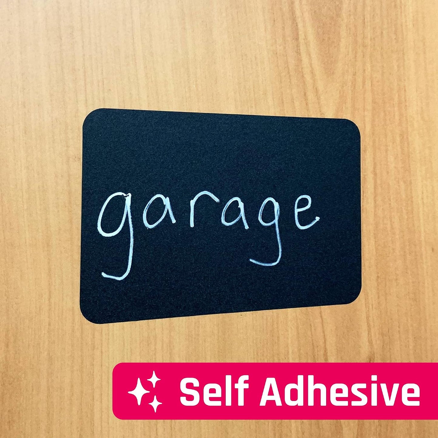 50 Pack, Large Chalkboard Labels Stickers - Rectangle, 6" x 4" | Erasable and Reusable