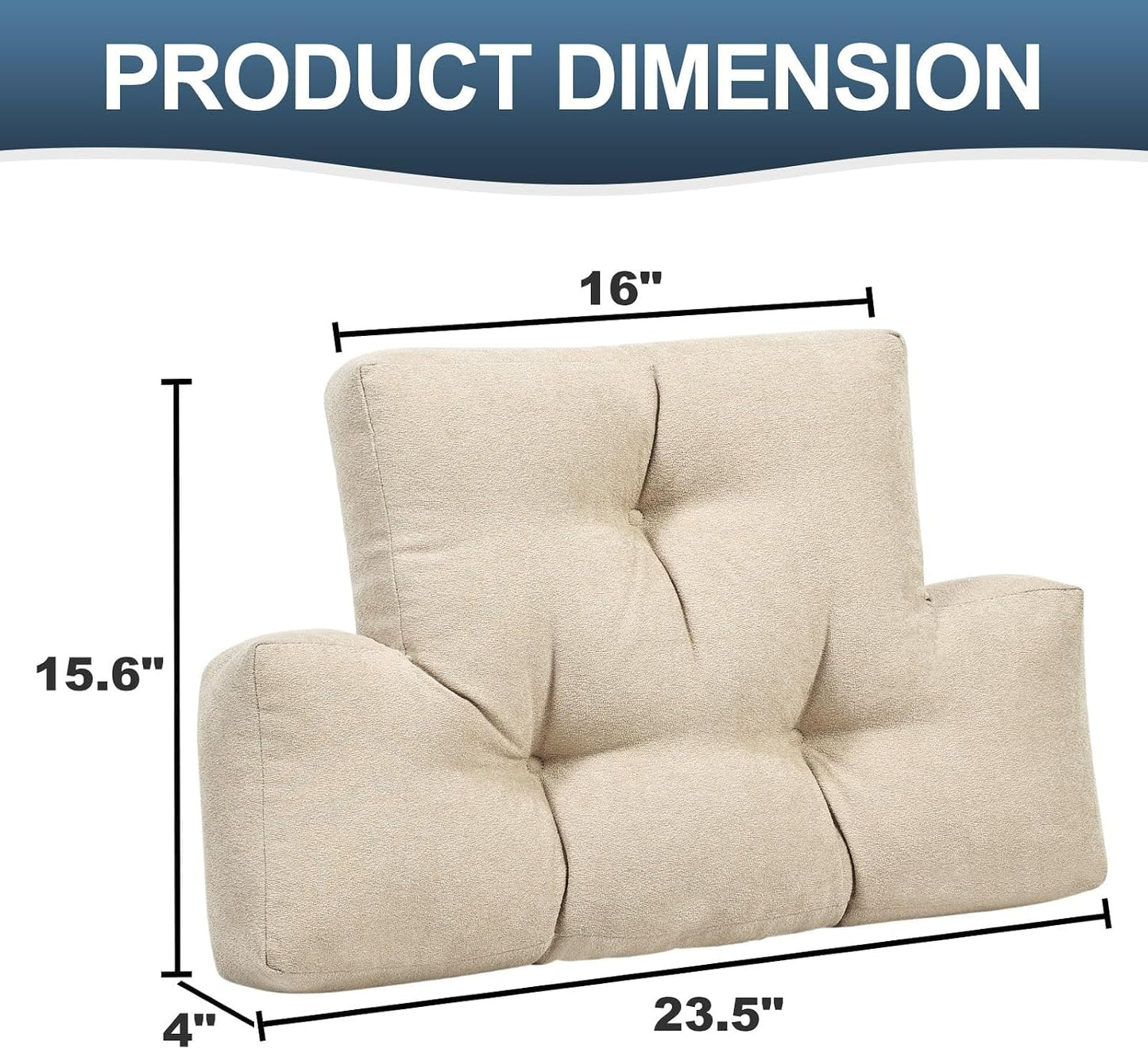 Back Pillow for Recliner Lumbar Support Pillow Soft and Fluffy Back Support Cushion Thick Lumbar Cushion for Chairs, Recliners,Sofa, Couch and Bed for Pain Relief
