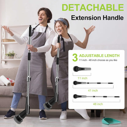 Dreazu Electric Spin Scrubber, 10-in-1 Shower Scrubber & Retractable Long Handle, 44 lbs High-Torque & Variable Speed Shower Cleaning Brush for Bathroom,Toilet, Bathtub, Kitchen, Tile Floors