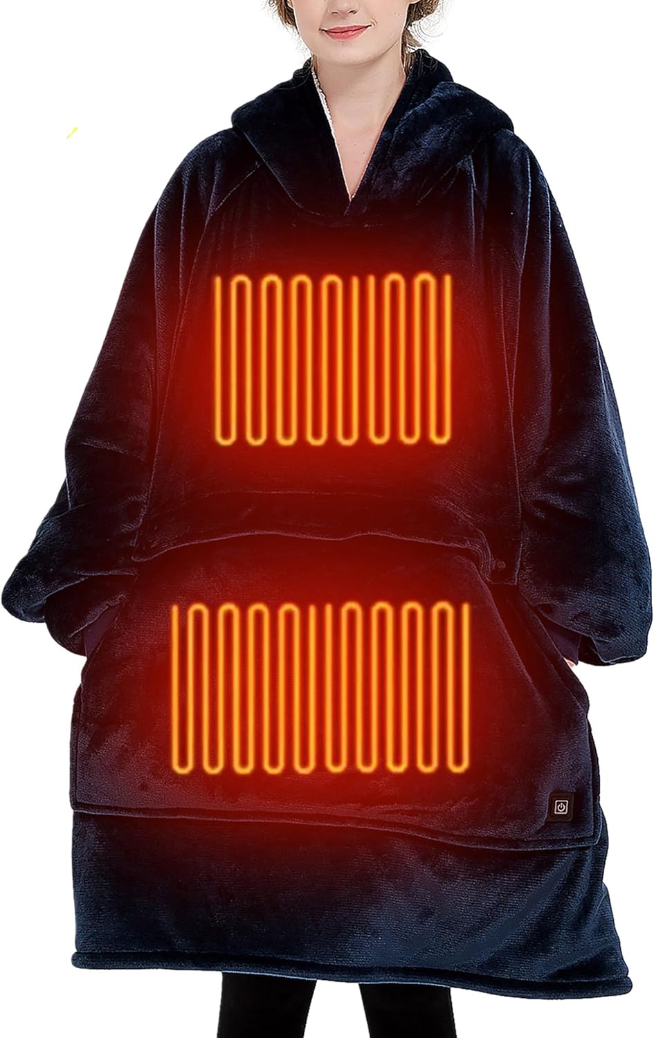KFUBUO Wearable Heated Blanket Cordless Oversized Hoodie Sweatshirt