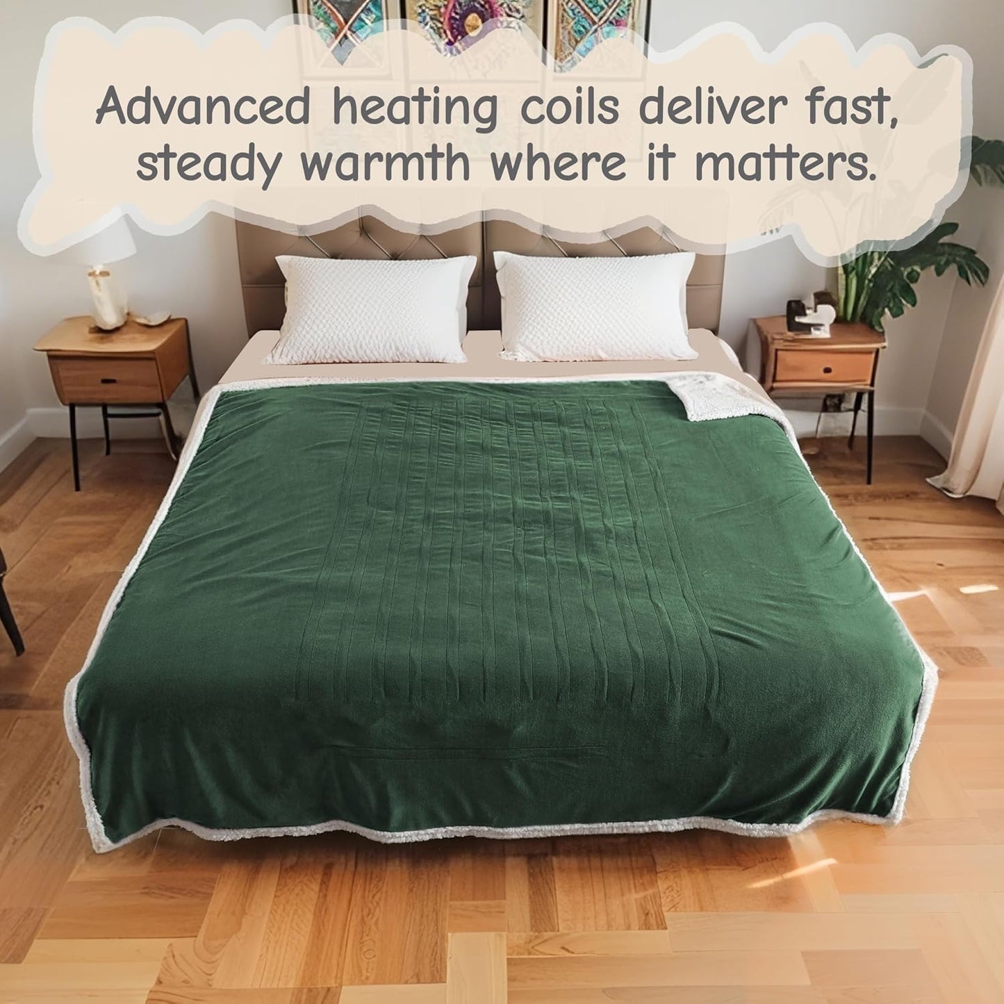 Soypipo Electric Heated Throw Blanket 50"x60", Faux Fur Plush with 4 Heat Settings & 2/4/8/10H Auto Shut-Off, Overheat Protection, Machine Washable, for Office & Chair, Dark Grey