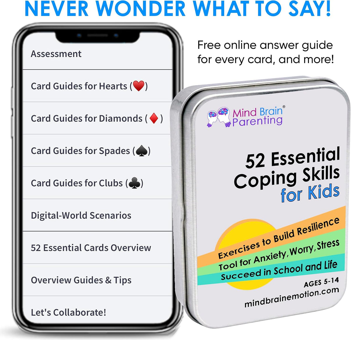 Mind Brain Emotion 52 Essential Life Skills: No-Excuses Game to Teach Kids, Teens & Adults How to Care for Self & Chores, Practical Solution for Responsible Boys, Confident Girls, Happy Family